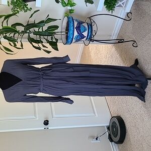 Long dark grey dress